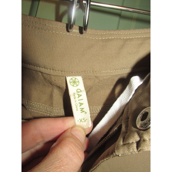 Gaiam Women's Tan Stretch Mid-Rise Straight Leg Athletic Pants Size XS - Picture 8 of 10